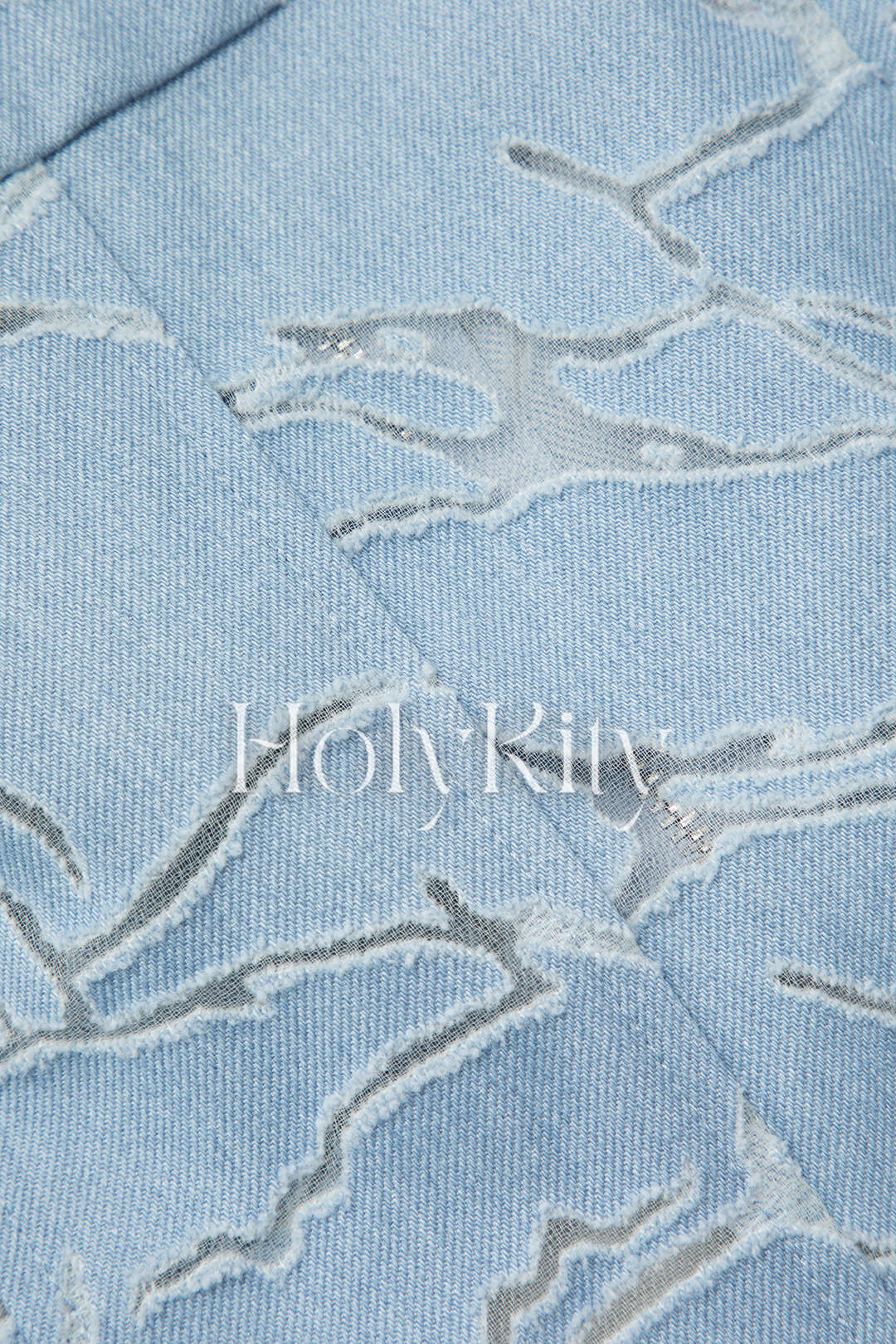 Denim-Camisole-Oberteil mit eckigem Ausschnitt 