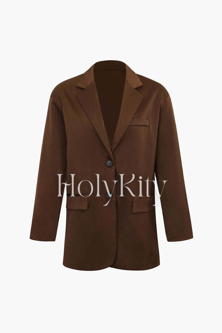 Blazer en satin mat avec poches 