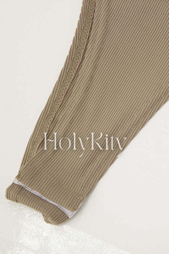 Square Neck Rib Knit Sleeveless Bodysuit
