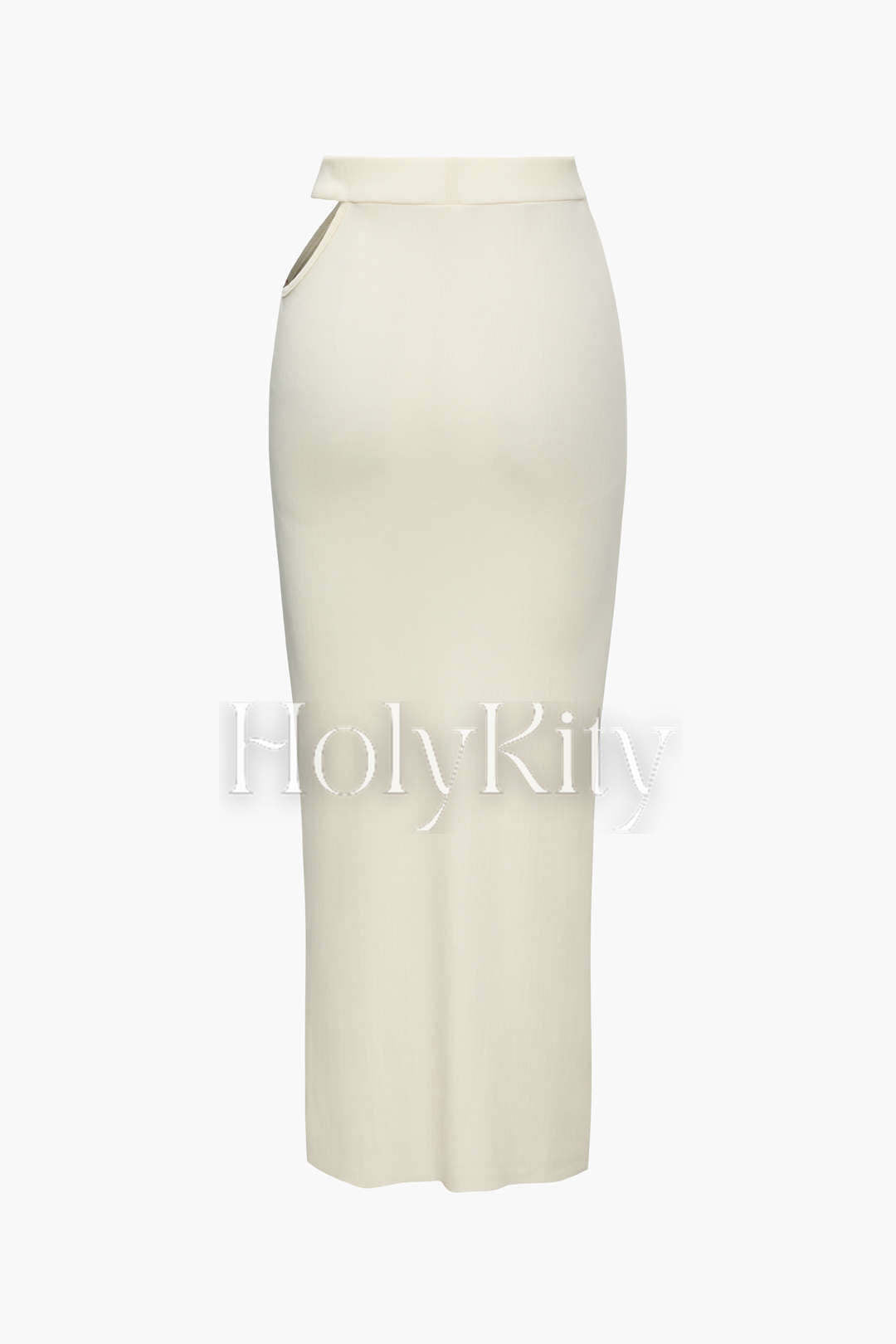 Asymmetrical Twist Tank Top And Cut Out Skirt Set