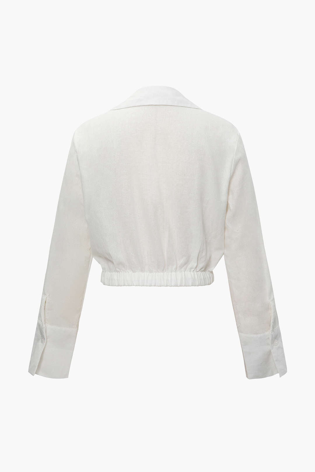 Twist Front Deep V-neck Blouse