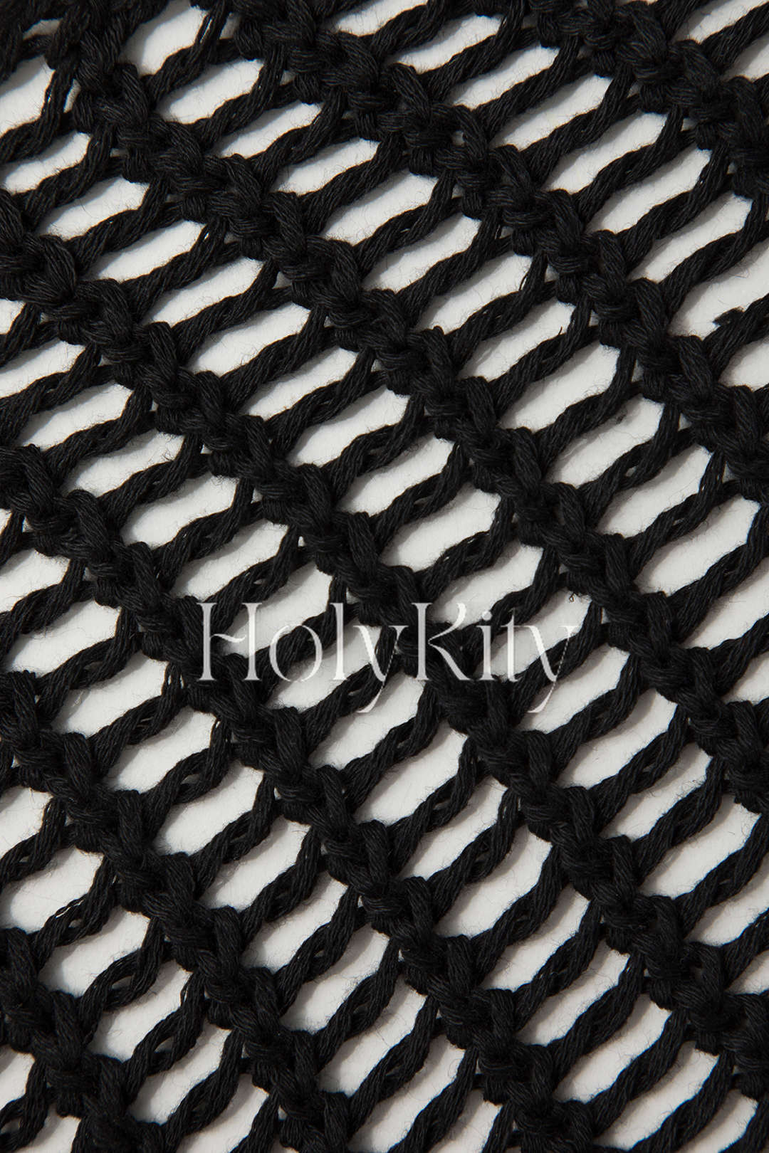 Haut court en tricot ouvert 