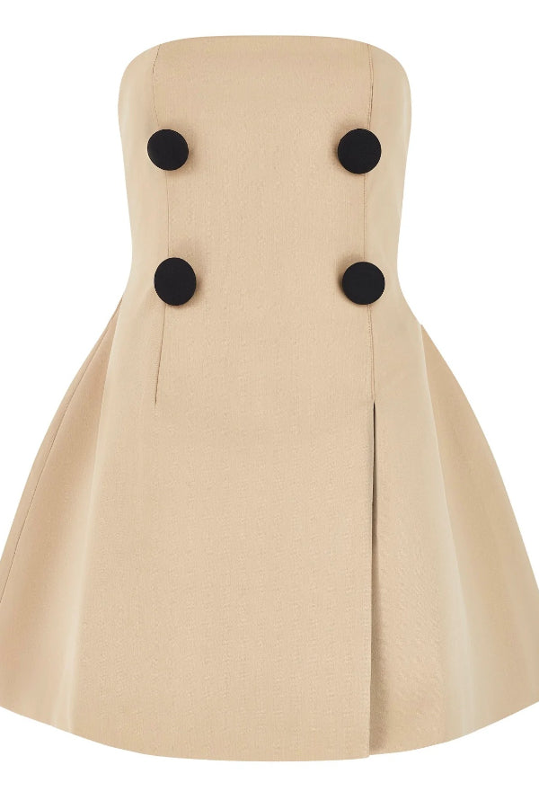 Strapless Off-shoulder A-line Sexy Waist Mini Dress