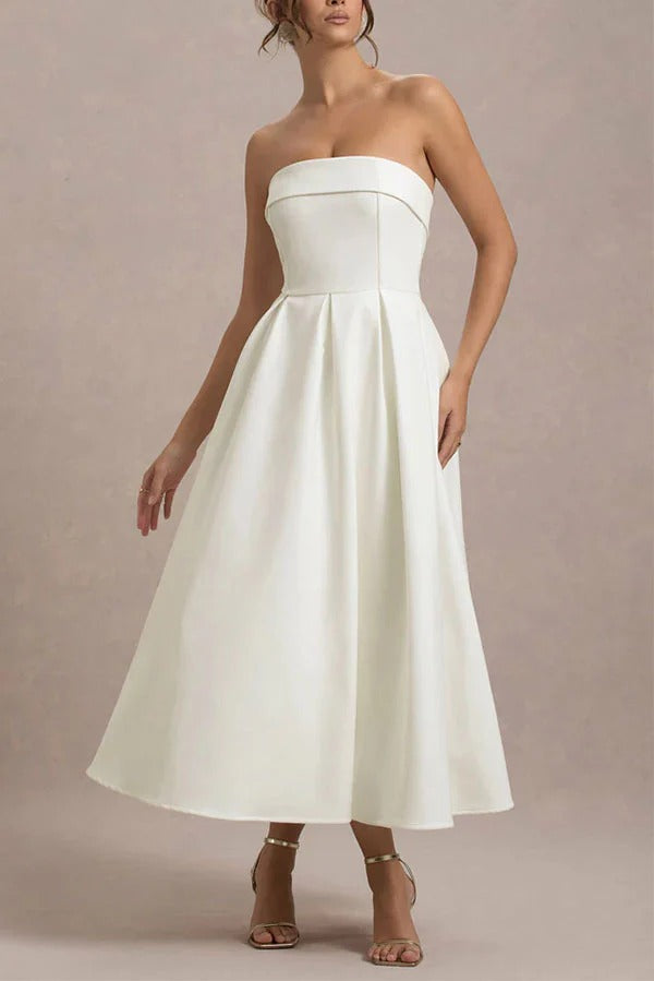 Celine Strapless Midi Dress