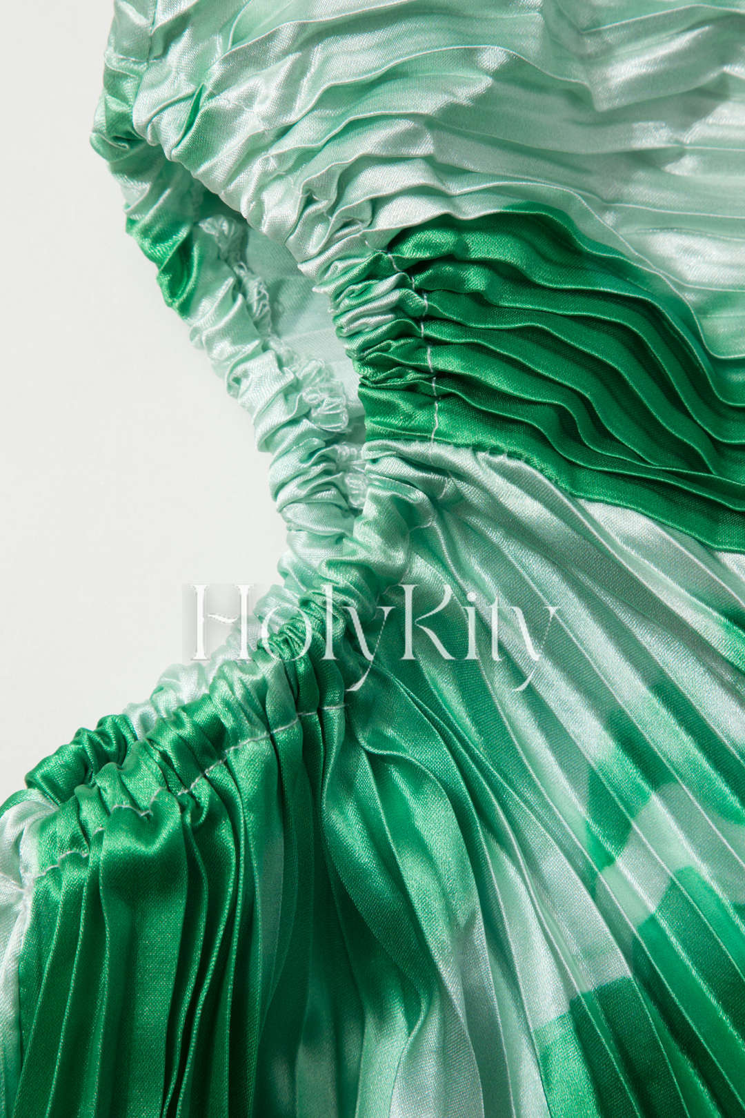 Asymmetrisches Maxikleid mit Ombre-Muster und einer Schulter 