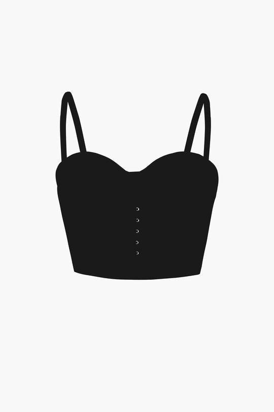 Bustier-Korsett mit Kettendetail 