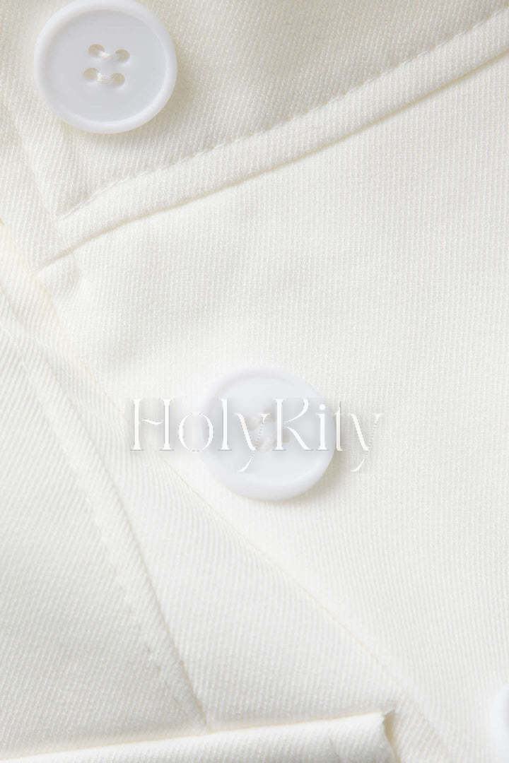 Short tailleur asymétrique enveloppant 