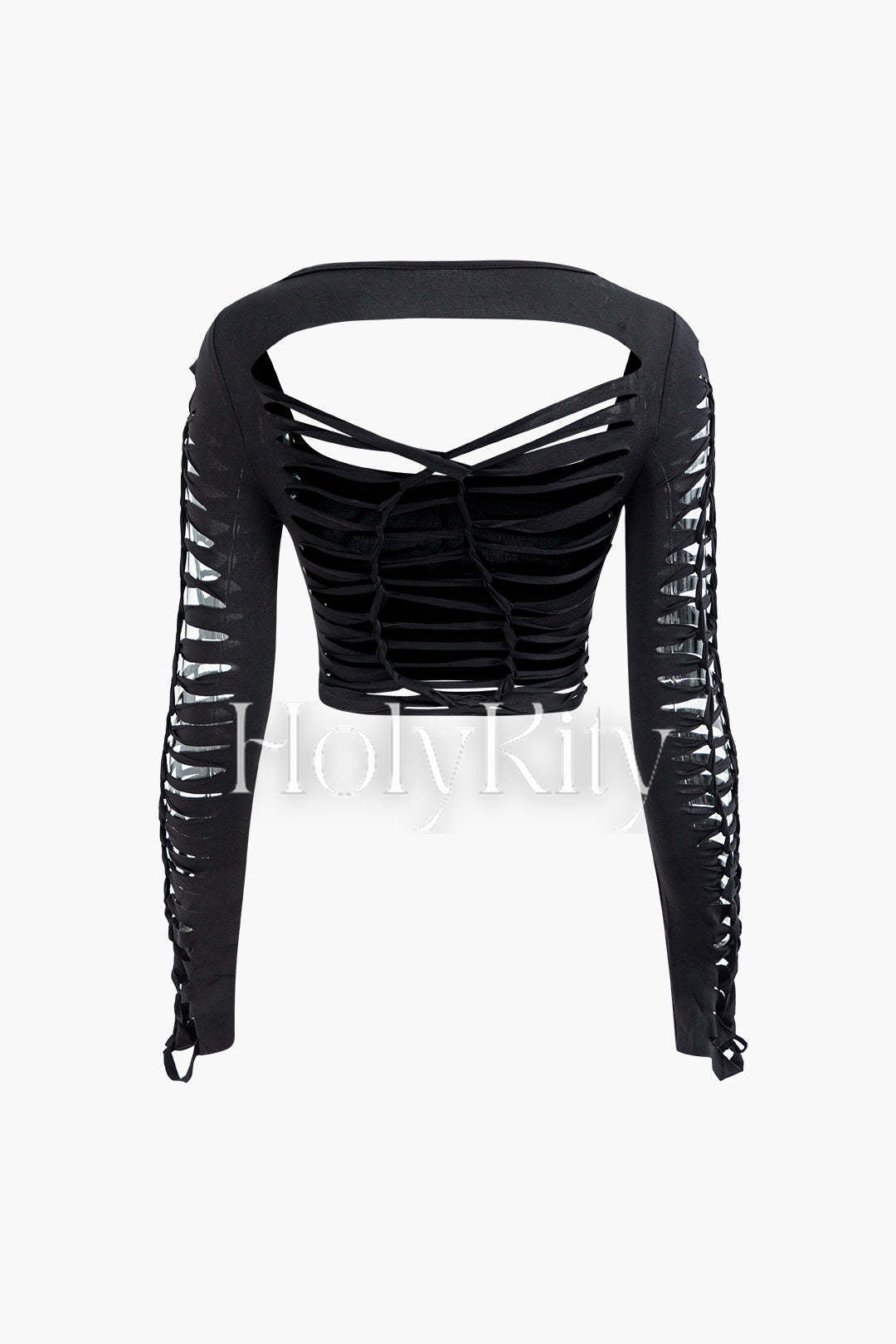 Square Neck Cut Out Braided Crop Top