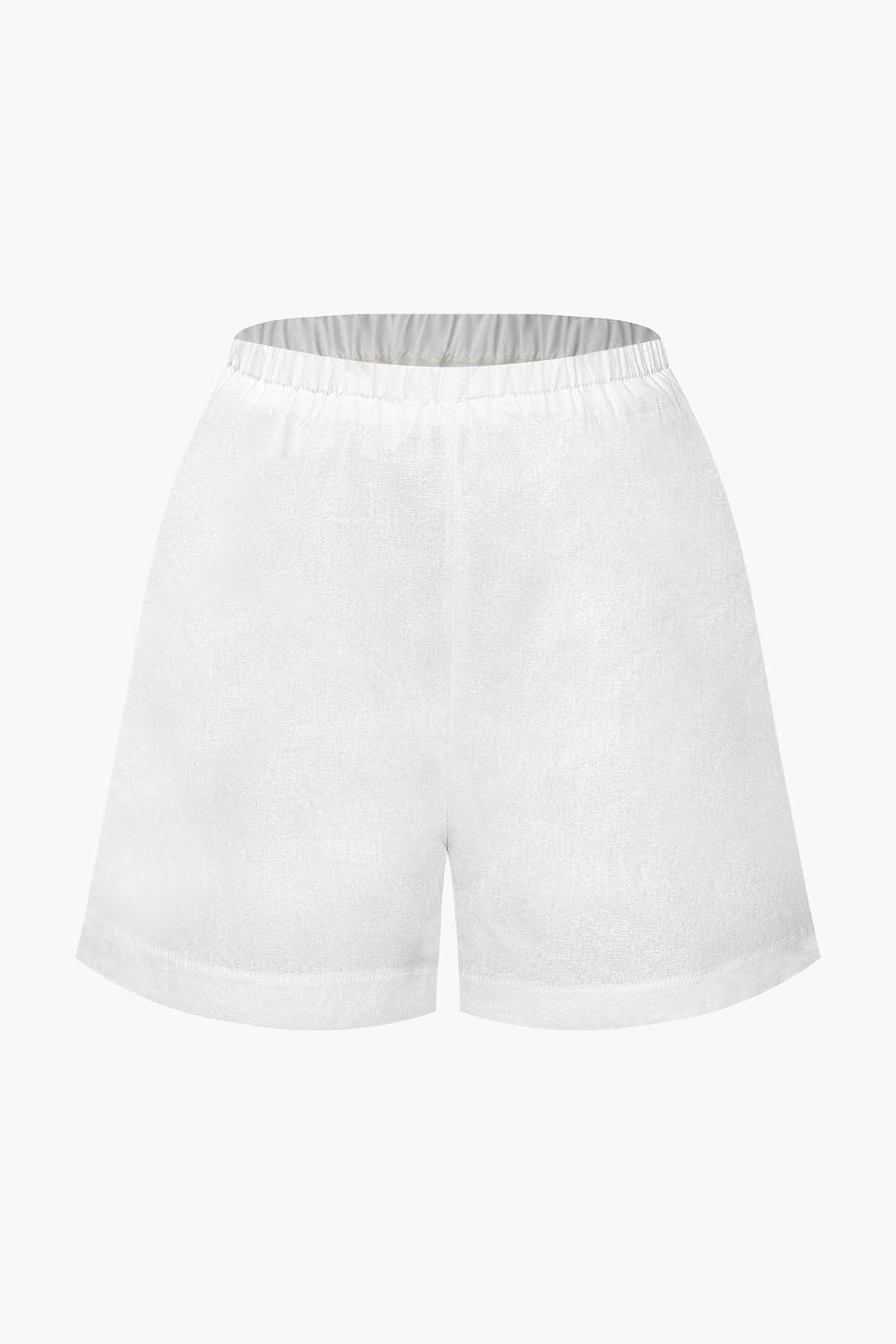 Set aus Bluse mit V-Ausschnitt, Rüschen und Bindeband vorn und Shorts mit elastischer Taille 