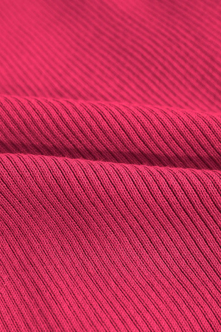 Robe longue boutonnée côtelée à manches coquillages