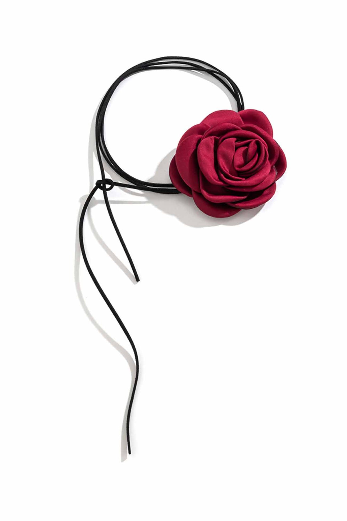 Satin Flower Choker Necklace