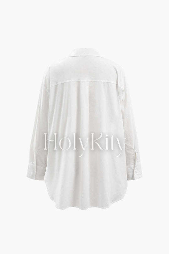 Chemise en coton avec poche poitrine 