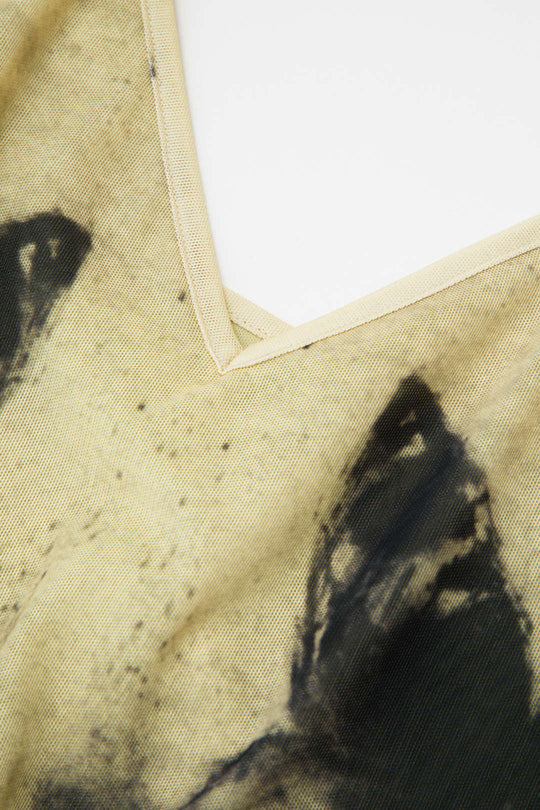 Maxikleid mit V-Ausschnitt und Schmetterlings-Print 