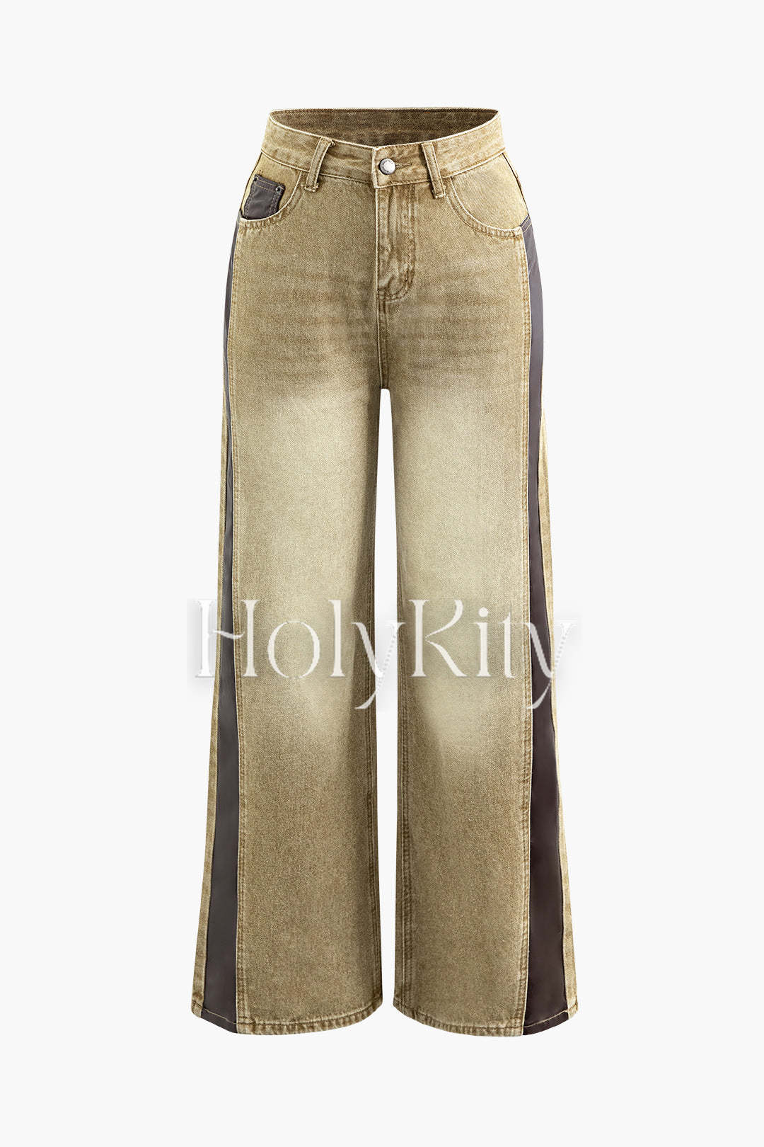 Jean large patchwork ombré 