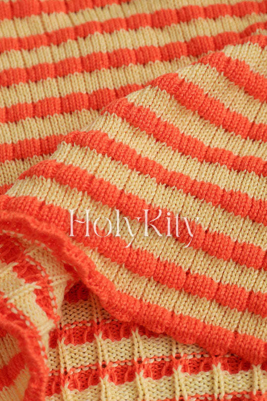 Twisted Front Knitted Top
