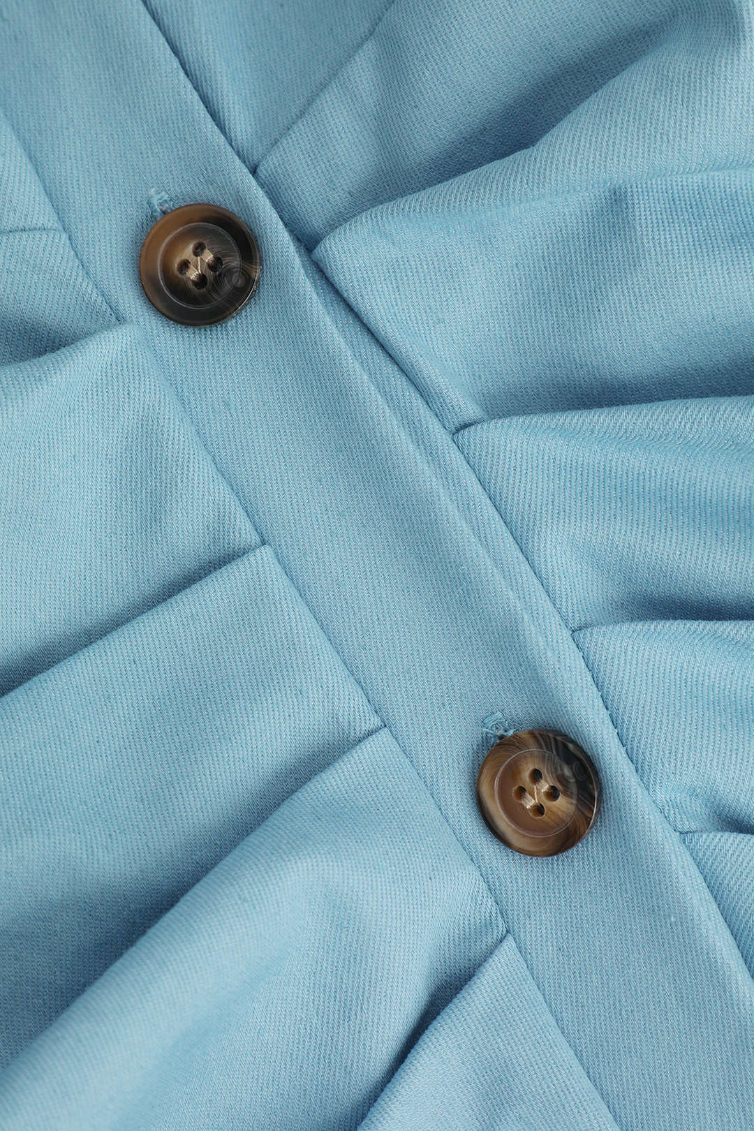 Midi-Hemdkleid mit plissierter Taille und Bindeband 