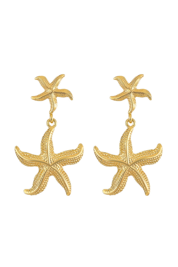 Boucles d'oreilles pendantes étoile de mer 