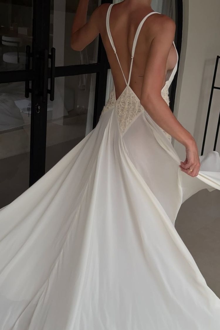 Venus By The Sea Tulle Lace Patchwork Backless Flowy Maxi Dress