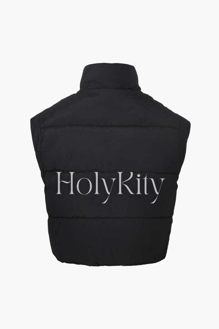 Gilet matelassé zippé à col montant 
