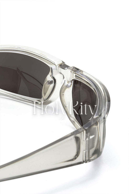Lunettes de soleil teintées à monture carrée 