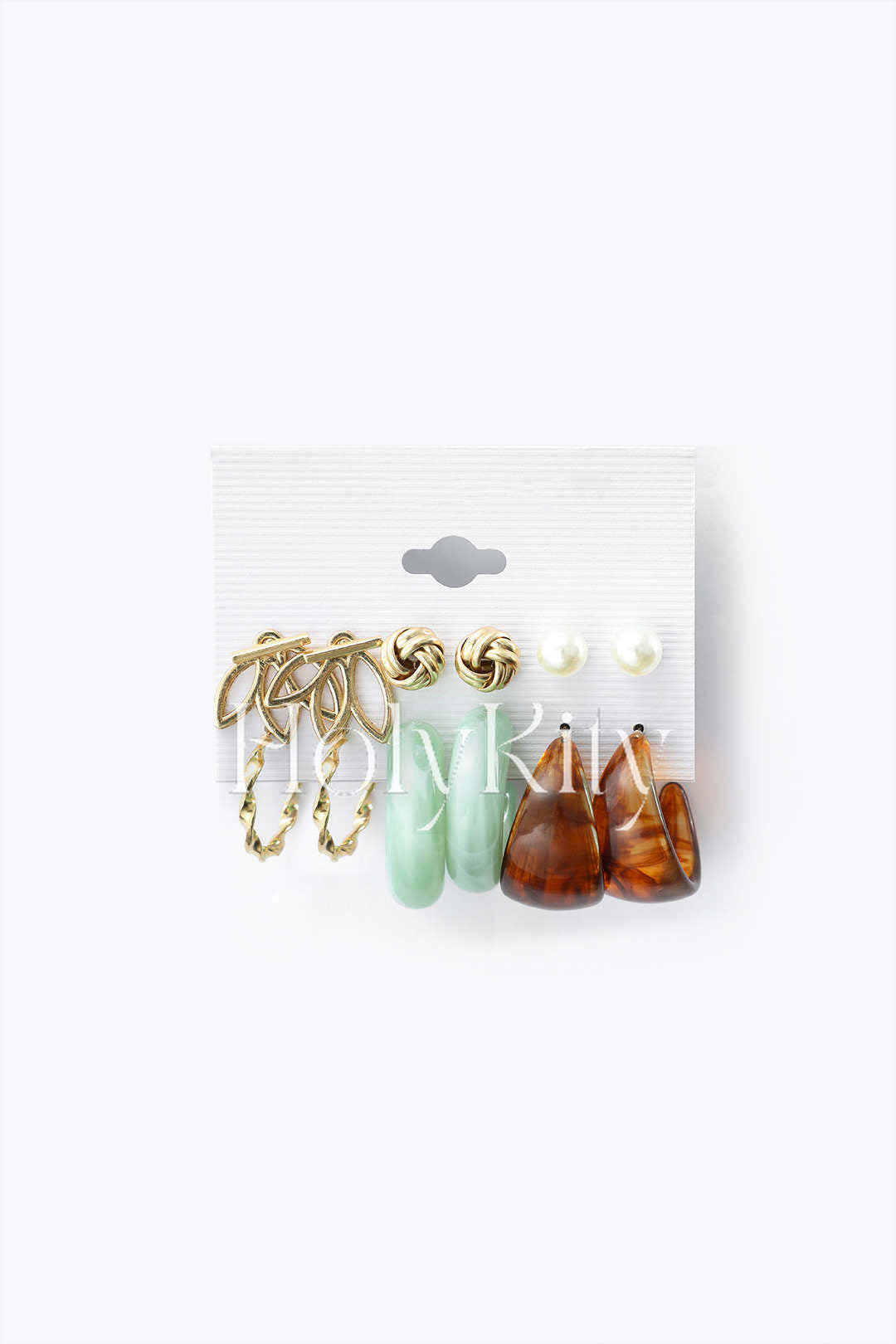 Set mit 6 Paar gemischten Ohrringen 