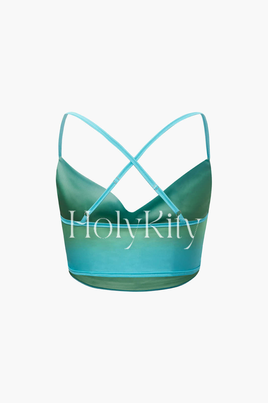 Set aus Camisole-Top und Midirock aus Satin mit Wasserfallausschnitt in Ombré-Optik 