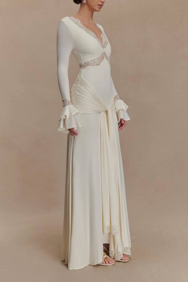 Slinky Lace Maxi Dress