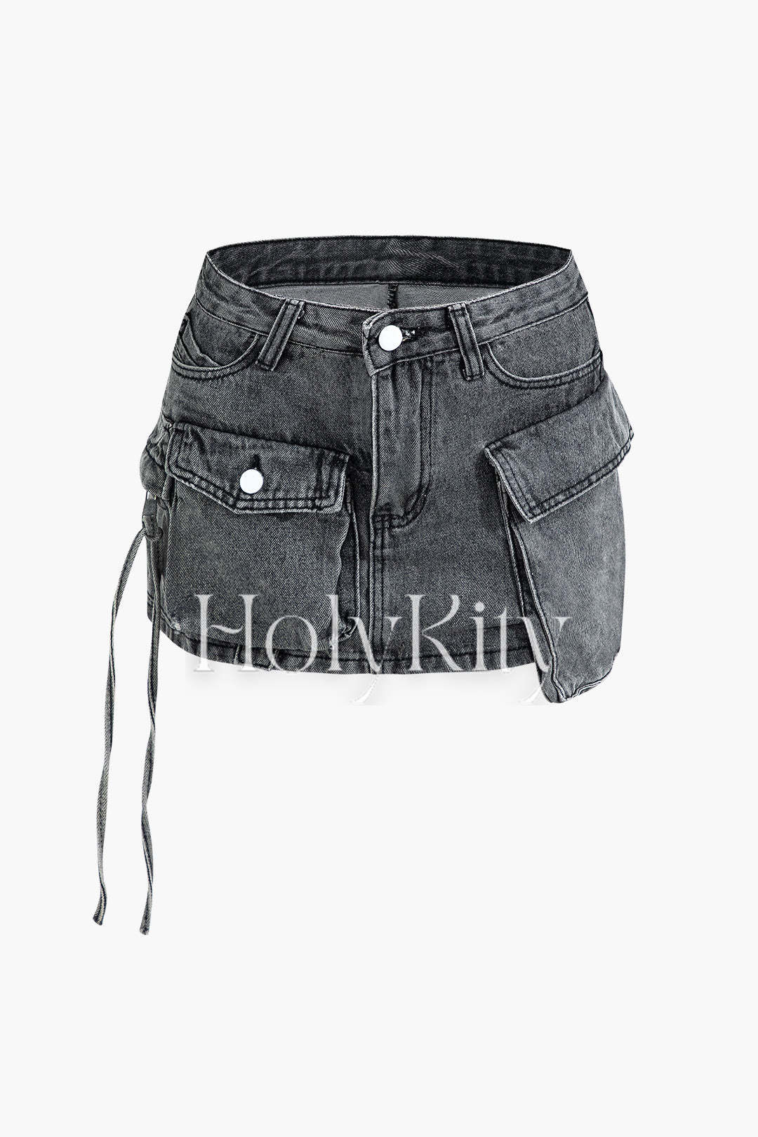 Mini-jupe cargo en jean à poches multiples 
