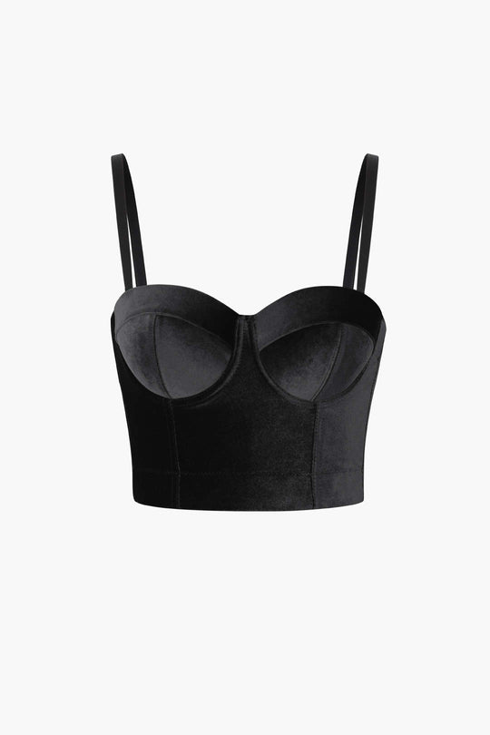 Bustier-Camisole aus Samt 