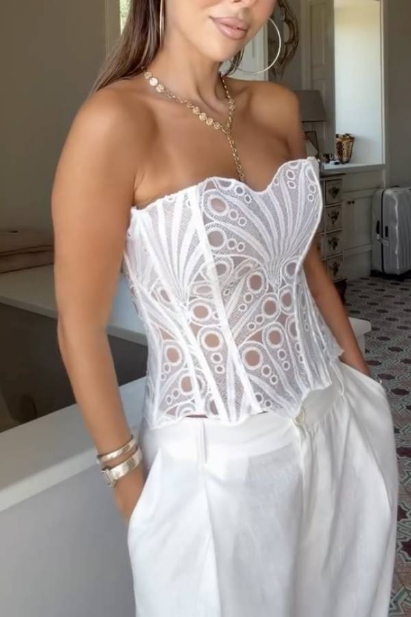 Lace Bustier Corset Top