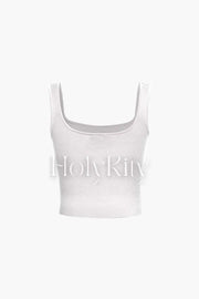 Square Neck Rib Knit Cami Top