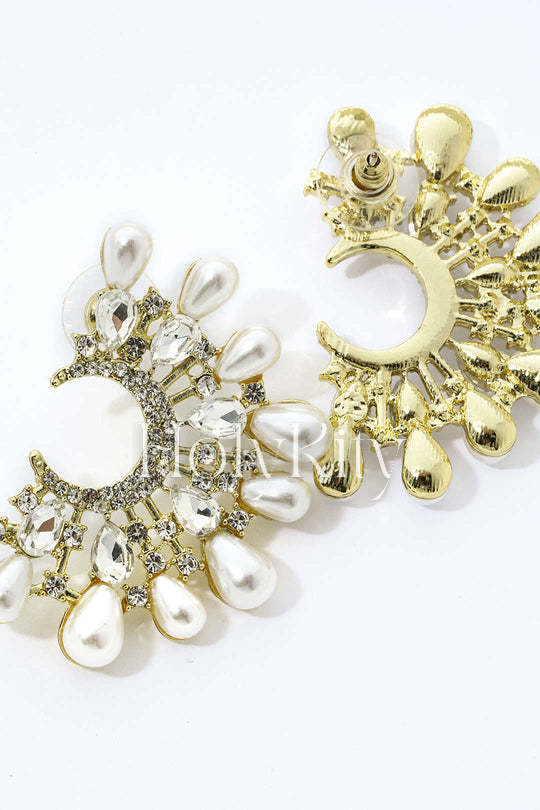 Pearl C-shaped Earrings