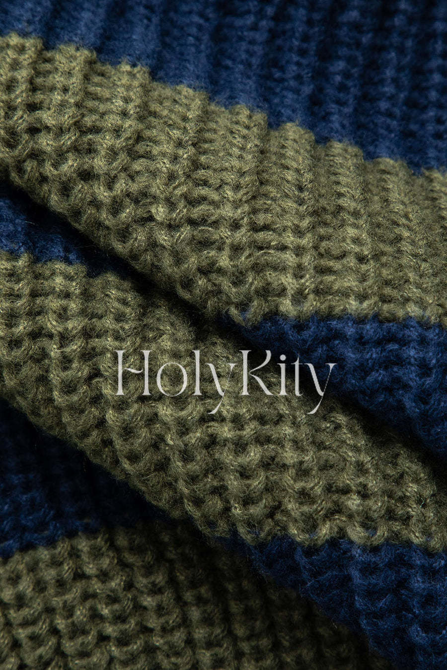 Contrast Stripe Round Neck Sweater