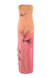 Sexy tube top maxi dress