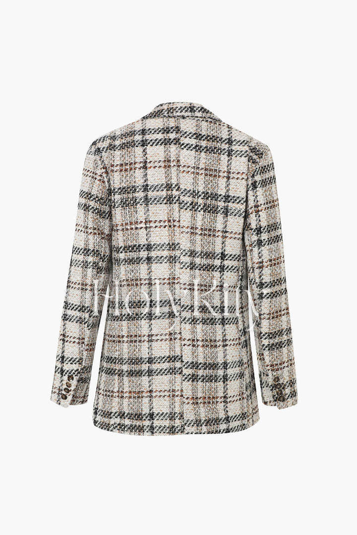 Blazer croisé en tweed 