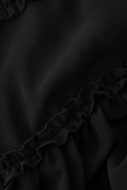 Tie Front Sheer Ruffle Cami Top