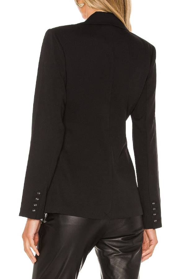 Tie-Front Waist-Cut Blazer