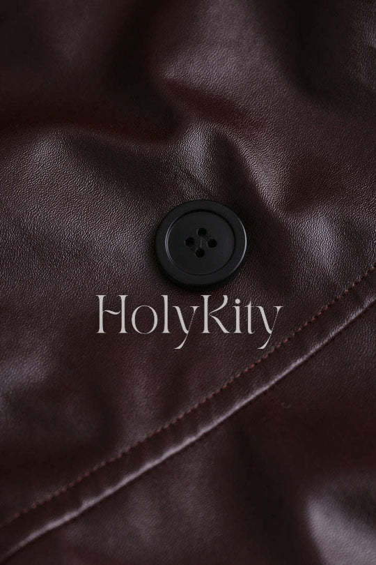 Manteau en cuir synthétique 