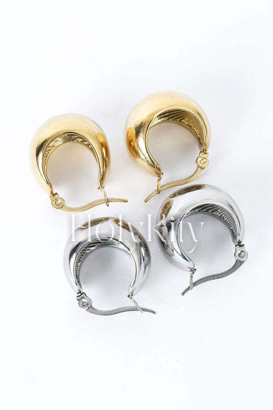 Curved Hoop Earrings