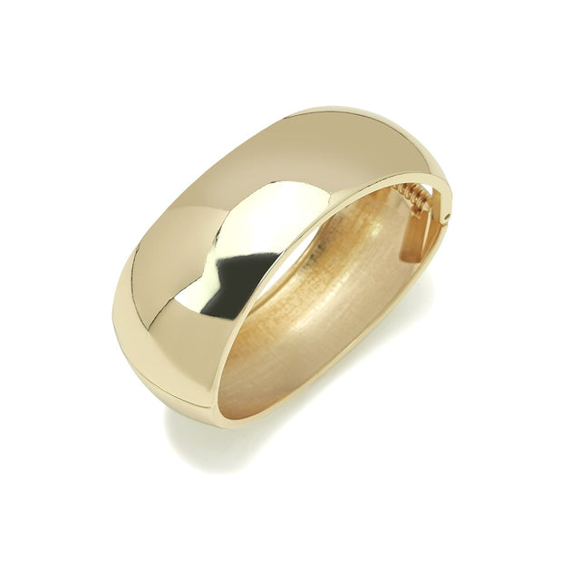 Classic Drum Mirror Spring Open Wide Bracelet