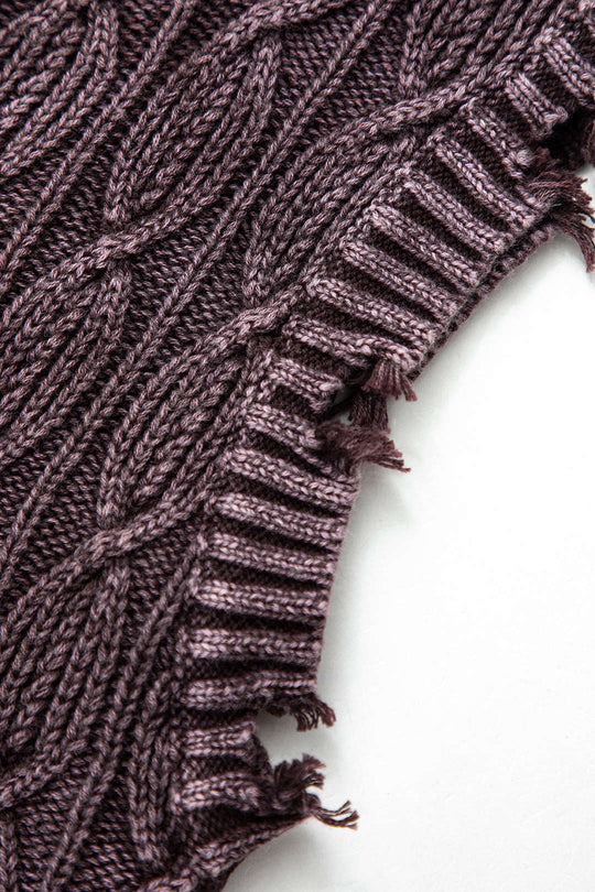 Haut en tricot sans manches effet vieilli 