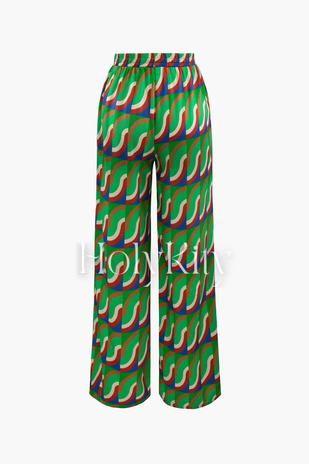 Geometric Print Straight Leg Pants