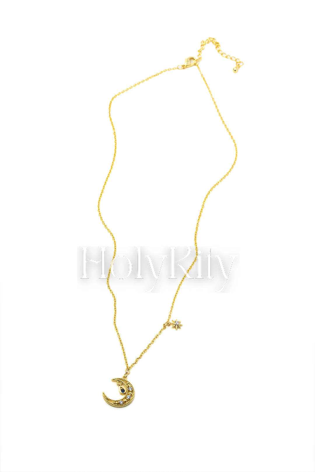 Collier pendentif lune 