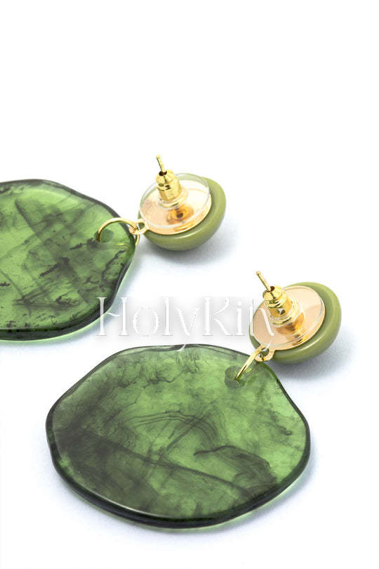Smudged Acrylic Drop Earrings