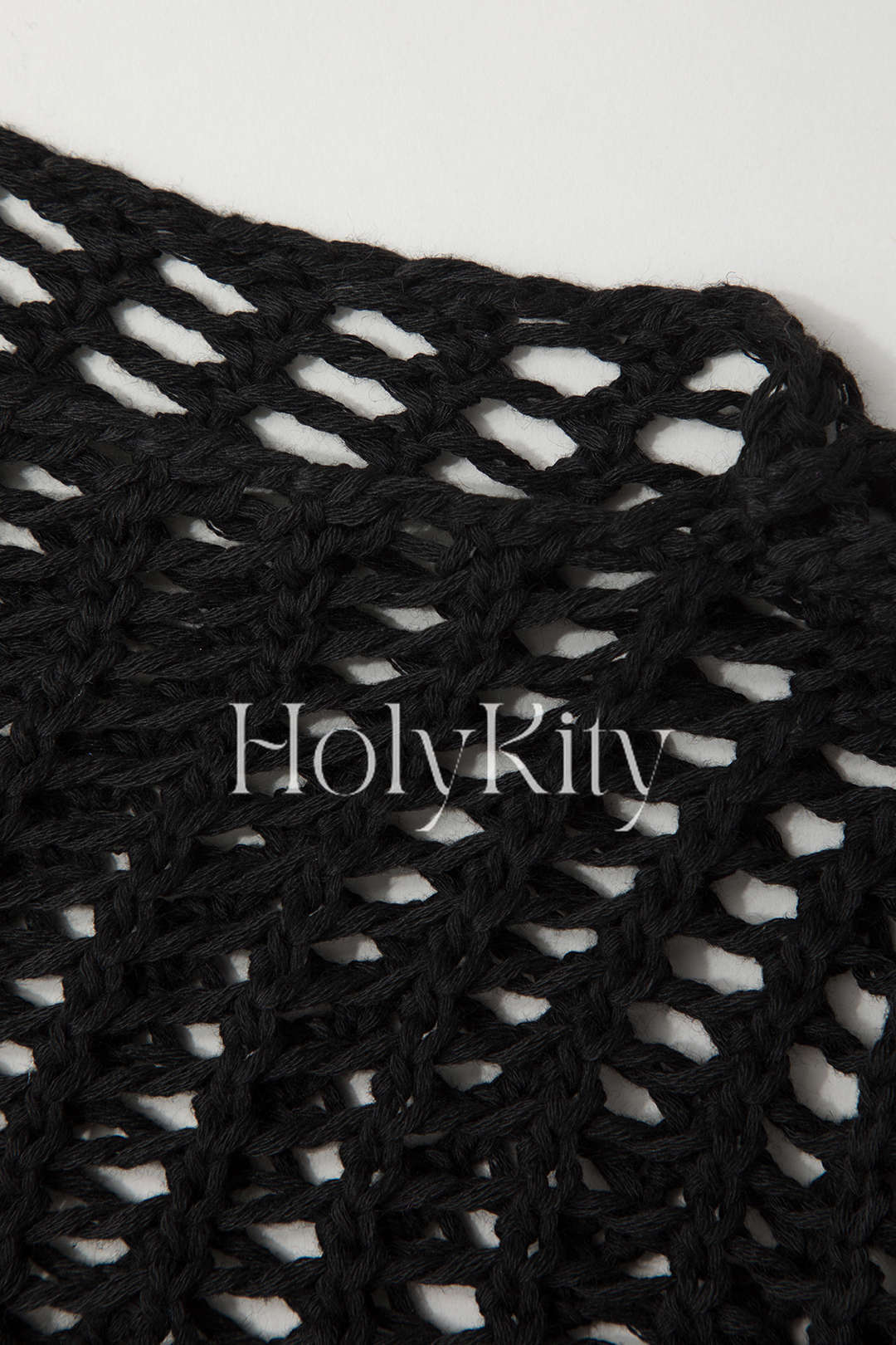 Haut court en tricot ouvert 