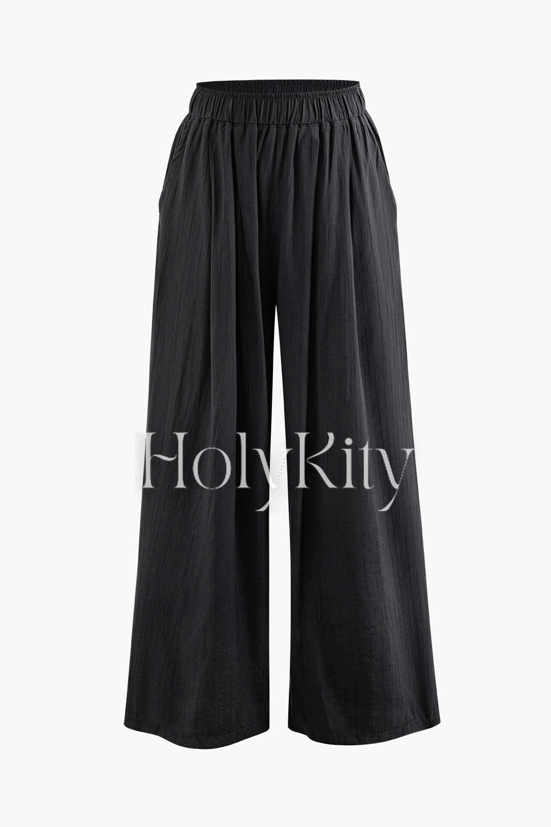 Solid Wide Leg Linen Pants