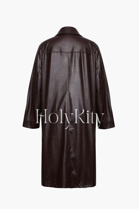 Manteau en cuir synthétique 