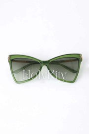 Angled Cat Eye Sunglasses