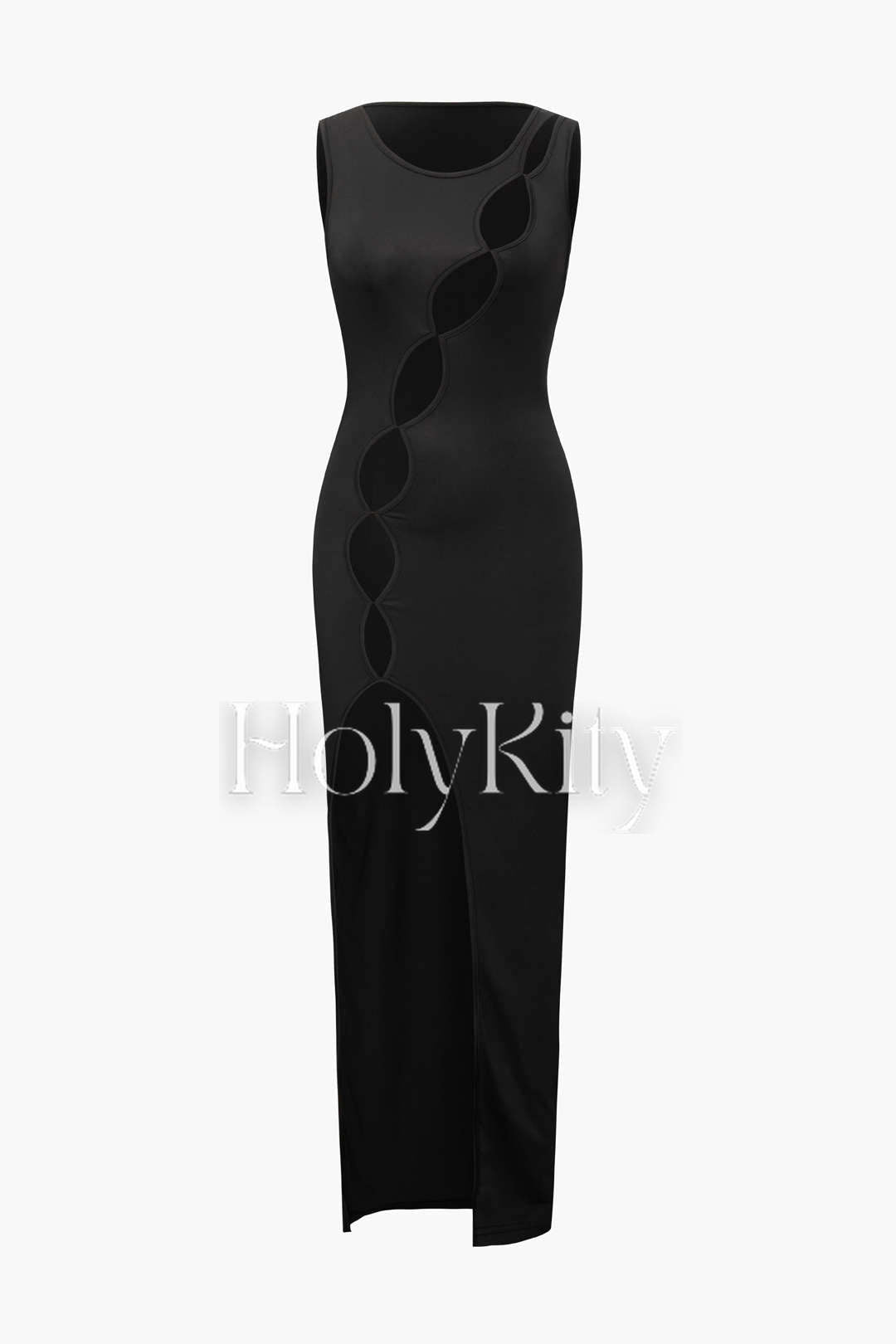 Cut Out Slit Sleeveless Maxi Dress