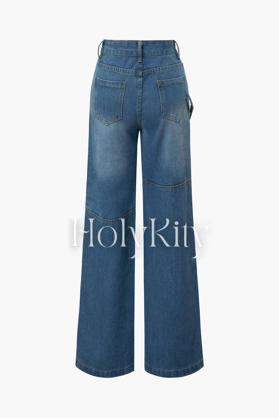 Low Rise Zipper Pocket Baggy Jeans